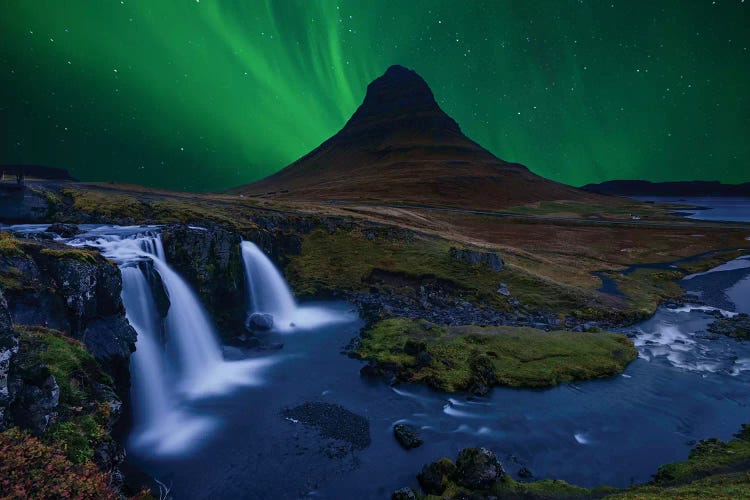 Kirkjufell... Under A Boreal Green Sky