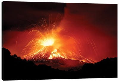 Monte Etna Canvas Art Print - Volcano Art