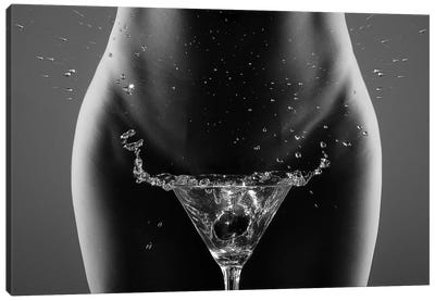 There's Your Drink, Sir... Canvas Art Print - Female Nude Art