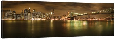 New York Skyline Canvas Art Print - 1x Architecture