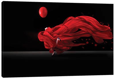 Dancing With The Balloon Canvas Art Print