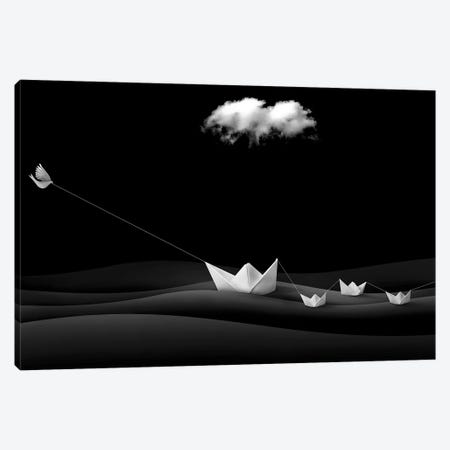 Paper Boats Canvas Print #OXM4157} by Sulaiman Almawash Art Print