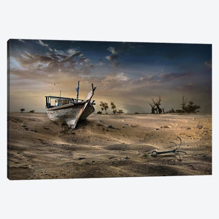 Ship In The Desert Canvas Print #OXM4158} by Sulaiman Almawash Canvas Wall Art