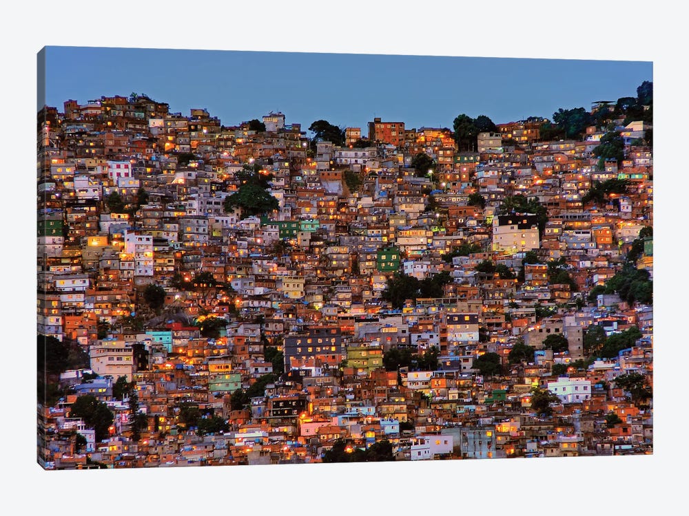 Nightfall In The Favela da Rocinha by Adelino Alves 1-piece Canvas Wall Art