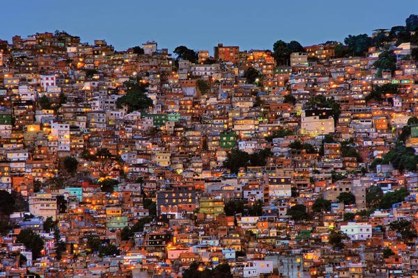 Scenic & Landscapes: Nightfall In The Favela da Rocinha by Adelino Alves