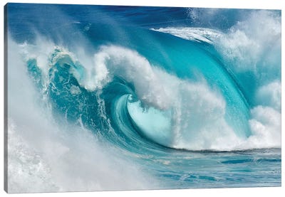 When The Ocean Turns Into Blue Fire Canvas Art Print