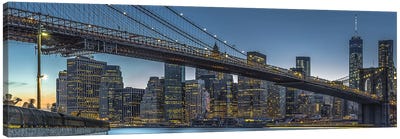 New York - Blue Hour Over Manhattan Canvas Art Print