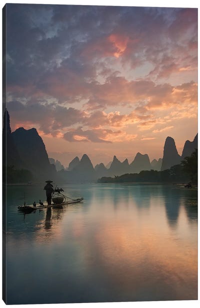 Li River Sunrise Canvas Art Print