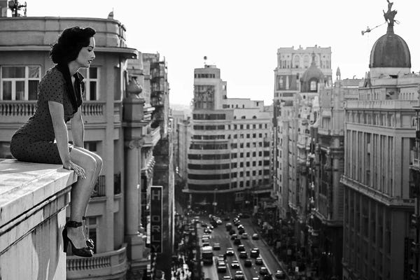 Large Black & White Art - Canvas Prints: Mad Madrid by Alejandro Marcos