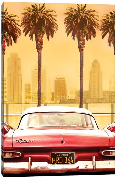 Plymouth Savoy With Palms Canvas Art Print