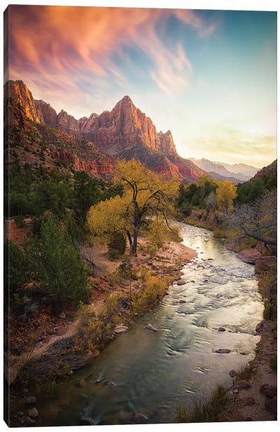 Zion National Park Canvas Art Print - 1x Scenic Photography