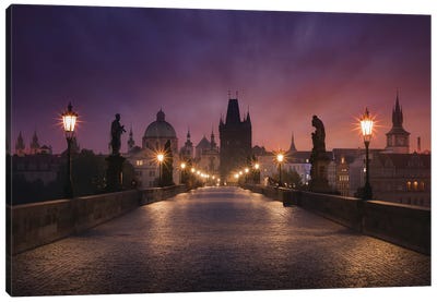 Saint Charles Bridge, Prague Canvas Art Print - Czech Republic