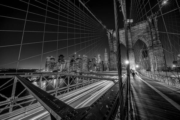 Brooklyn: Brooklyn Bridge Lights by Stefan Schilbe