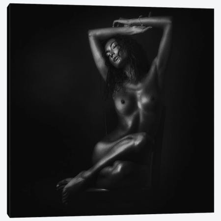 Nude In Black Canvas Print #OXM4855} by Zachar Rise Canvas Wall Art