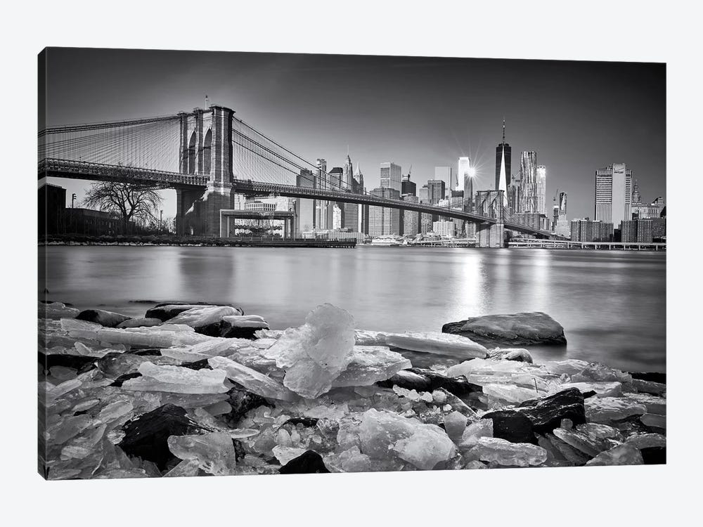 New York - Brooklyn Bridge by Martin Froyda 1-piece Canvas Print
