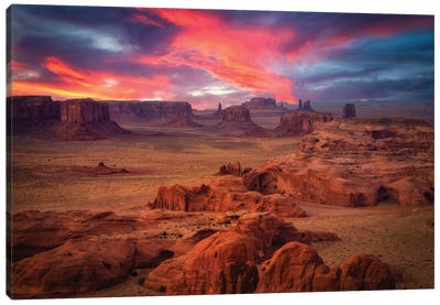 Hunts Mesa Canvas Art Print - Desert Landscape Photography