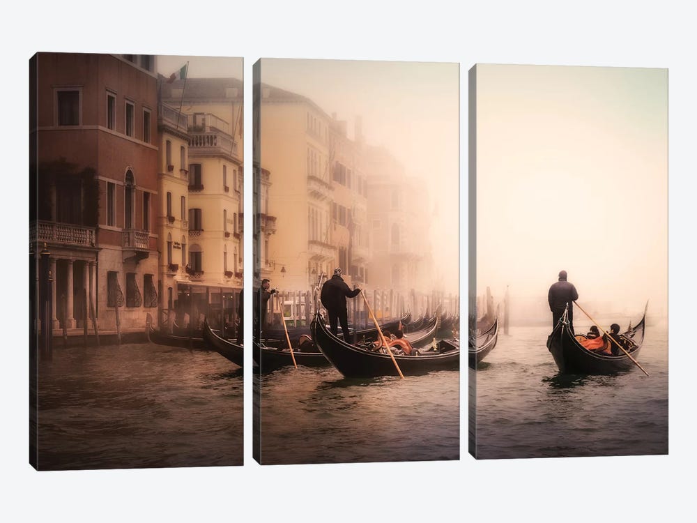 Foggy Venice by Ute Scherhag 3-piece Canvas Art Print