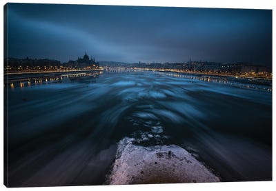 Winter Morning In Budapest Canvas Art Print