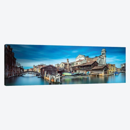 Gondola Workshop In Venice Canvas Print #OXM5691} by Sven Kohnke Canvas Wall Art