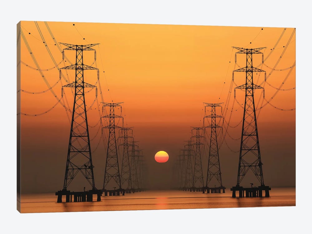 Power Line by Tiger Seo 1-piece Canvas Wall Art