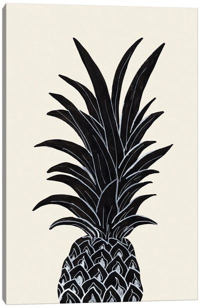Black Pineapple Canvas Art Print