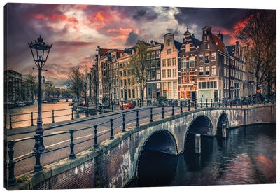 Amsterdam Canvas Art Print - Bridge Art