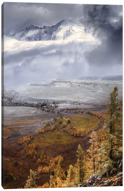 Meeting Autumn With Winter (Altai) Canvas Art Print