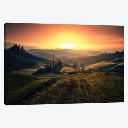Val D'Orcia In The Morning Canvas Print #OXM5878} by Fabrizio Massetti Canvas Art