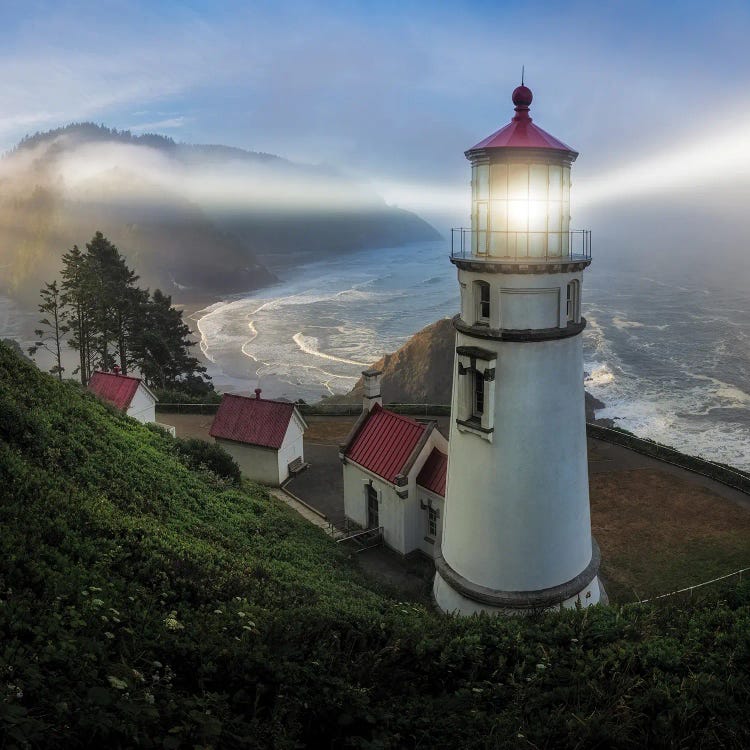 Heceta Head Lighthouse by Ron Langager wall art