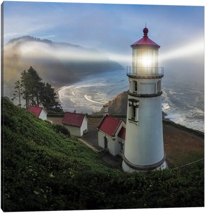 Heceta Head Lighthouse Canvas Art Print - 1x Scenic Photography