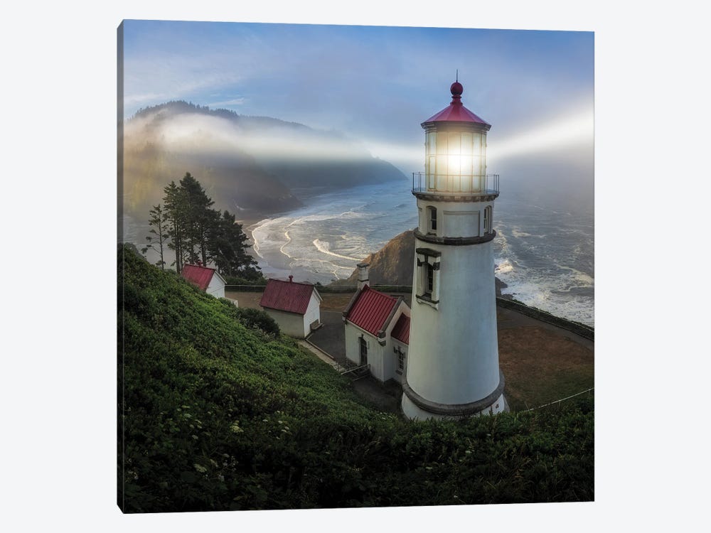 Heceta Head Lighthouse by Ron Langager 1-piece Canvas Print