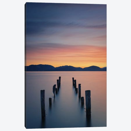 Sunrise On The Lake Canvas Print #OXM6107} by Simon Rohl Canvas Art Print