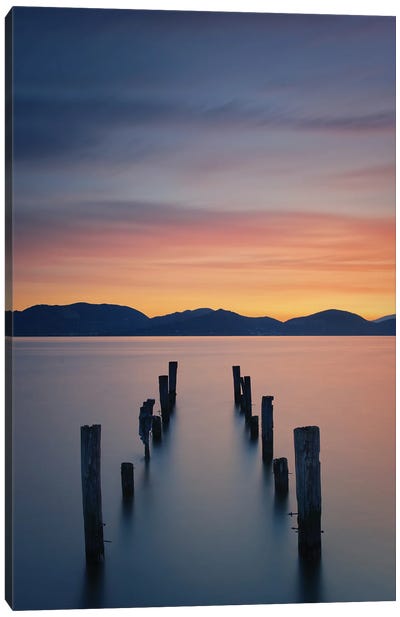 Sunrise On The Lake Canvas Art Print - 1x Scenic Photography