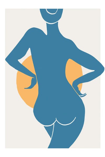 Blue Woman by 1x Studio II framed wall art
