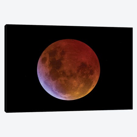 Moon Total eclipse Canvas Print #OXM6416} by Diego Barucco Canvas Print