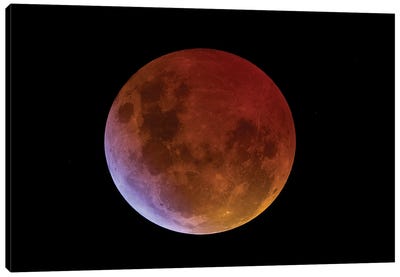 Moon Total eclipse Canvas Art Print