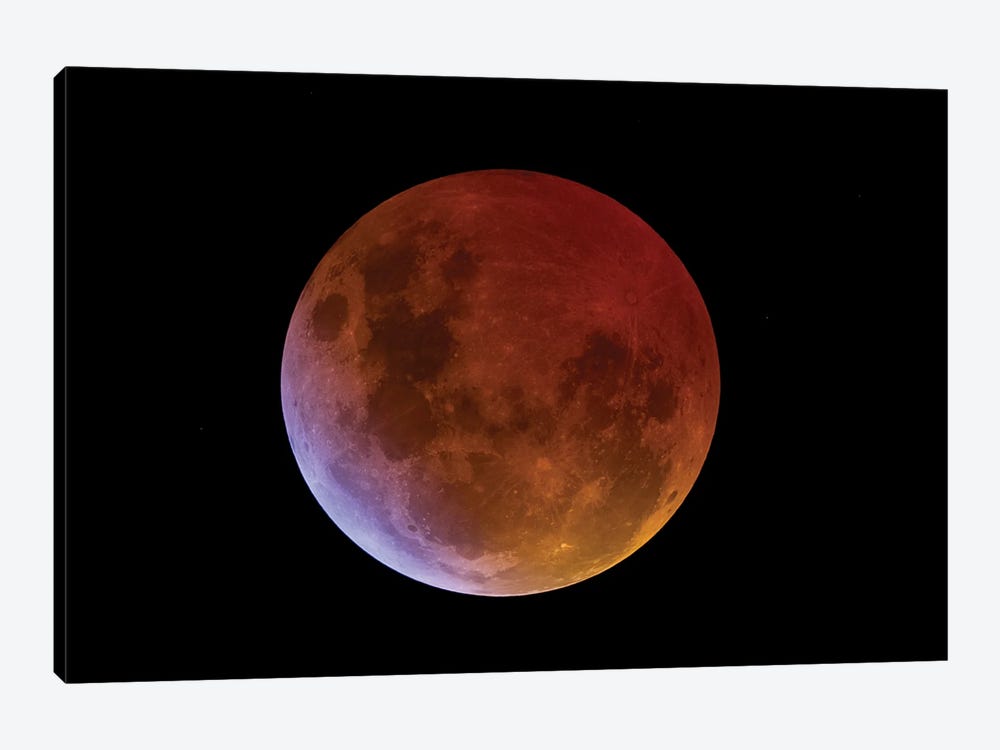 Moon Total eclipse by Diego Barucco 1-piece Canvas Print