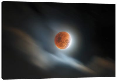 Super Blood Lunar Eclipse Canvas Art Print
