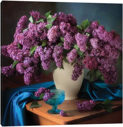 Still Life With Fragrant Lilac Canvas Art Print