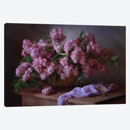 With a basket of lilacs Canvas Print #OXM6535} by Tatiana Skorokhod Canvas Art