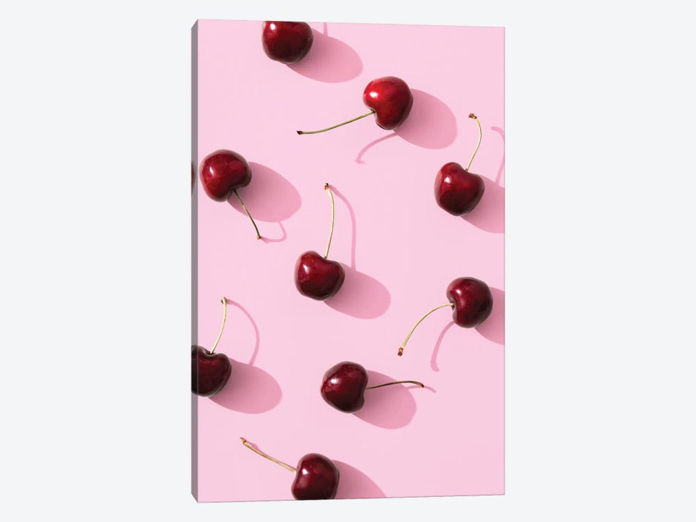 Cherries On Pink Background by 1x Studio II 1-piece Canvas Art Print