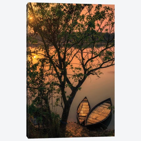 A Calm Sunset Canvas Print #OXM6566} by Akash Sen Canvas Art Print