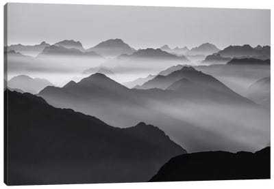 Mountain Layers Canvas Art Print - 1x Scenic Photography