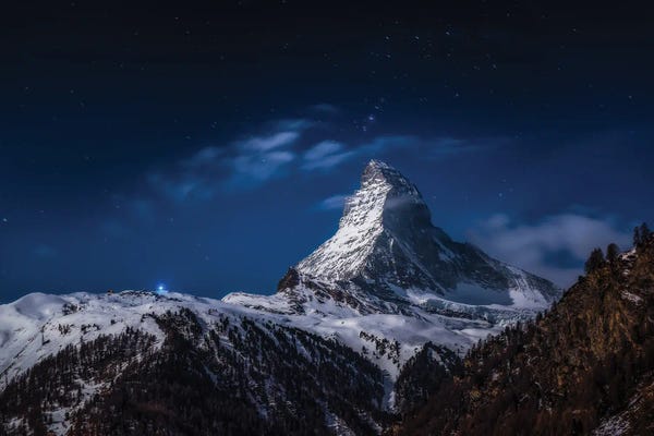 Scenic & Landscapes: Full Moon At Matterhorn by Jesus Gonzalez Vera