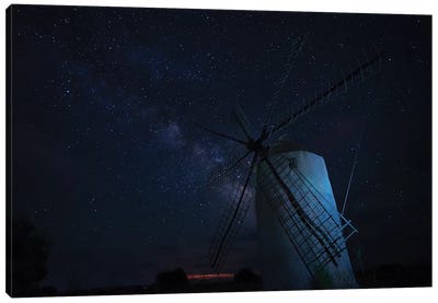 Windmill A Milky Way Canvas Art Print