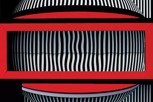 Abstract Photography: Red Frame With Attitude by Wayne Pearson