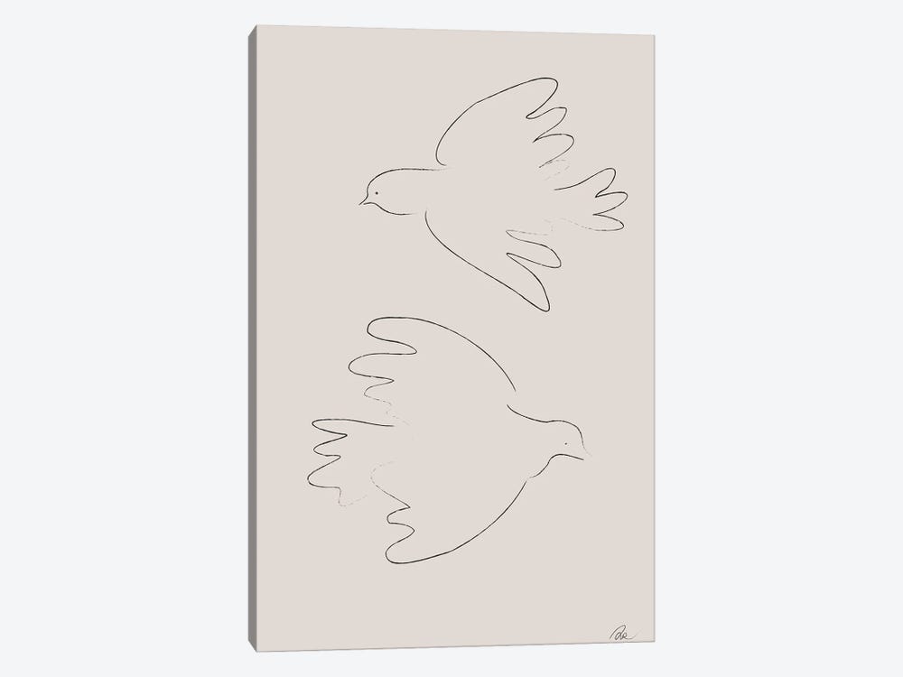 Two Doves by 1x Studio II 1-piece Canvas Wall Art