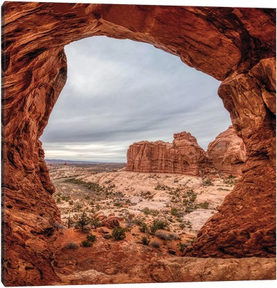 Rocks And Desert Canvas Art Print - Arches National Park