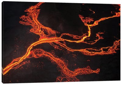 Lava River Abstract Canvas Art Print