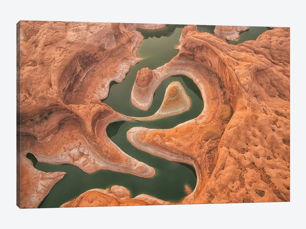 Reflection Canyon Aerial by Jay Huang 1-piece Canvas Wall Art